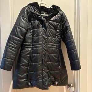 Spyder Women's Boundless Long Puffer Coat Black Snow Water Resistant NWT #winter